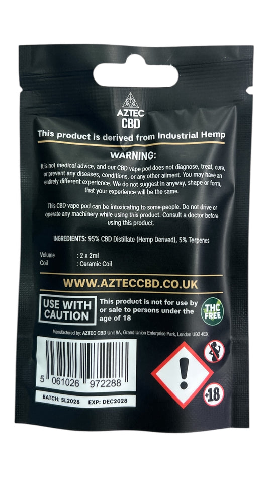 Aztec CBD Pod Refill 4000mg | Super Lemon Haze