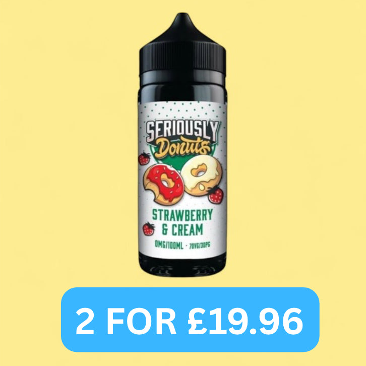 Doozy Seriously Donuts Strawberry & Cream 100ML Shortfill