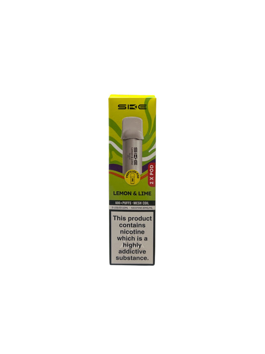 SKE Crystal PRO | Lemon Lime | 2 FOR £10| 2 x 600 Puff Pre-filled Vape Pods ONLY