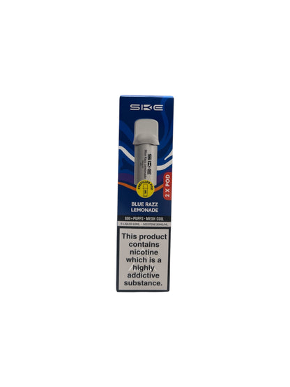 SKE Crystal PRO|Blue Razz Lemonade|2 For £10| 2 x 600 Puff Pre-filled Vape Pods ONLY