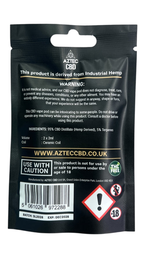 Aztec CBD Pod Refill 4000mg | Super Lemon Haze