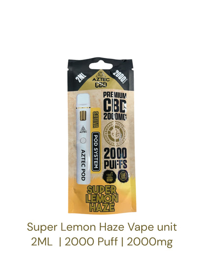 Aztec CBD Pod System 2000MG – Super Lemon Haze | 1 Unit + 1 Pod