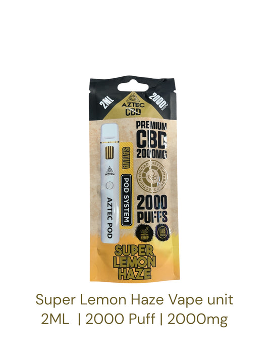 Aztec CBD Pod System 2000MG – Super Lemon Haze | 1 Unit + 1 Pod