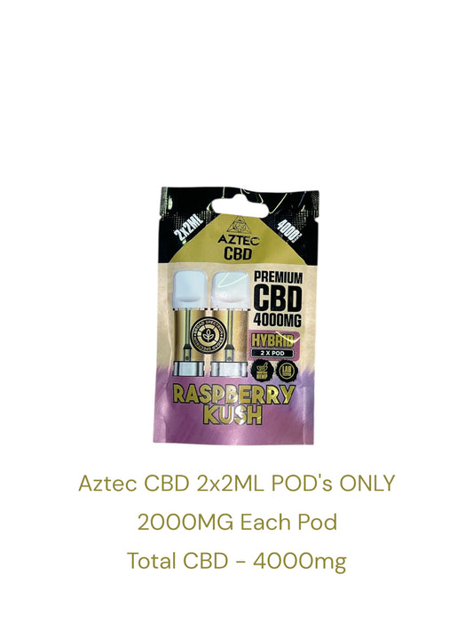 Aztec CBD Pod Refill 4000mg |Raspberry Kush