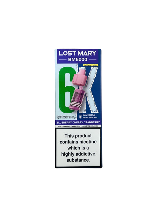 Lost Mary BM6000 |Blueberry Cherry Cranberry| 2 FOR £12.01| Pod Only